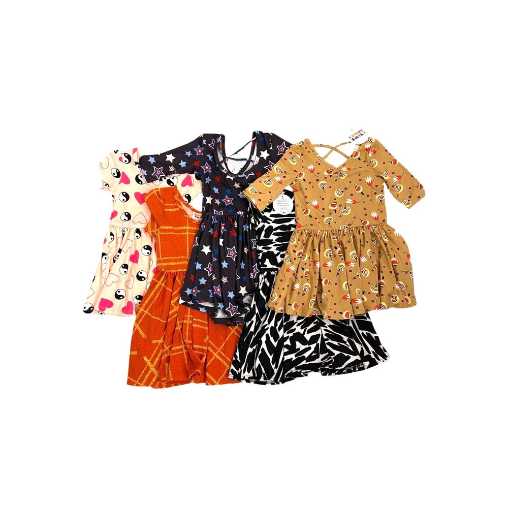 NWT Bundle 5 - Dot Dot Smile Casual Twirl Dresses Girl's 2T